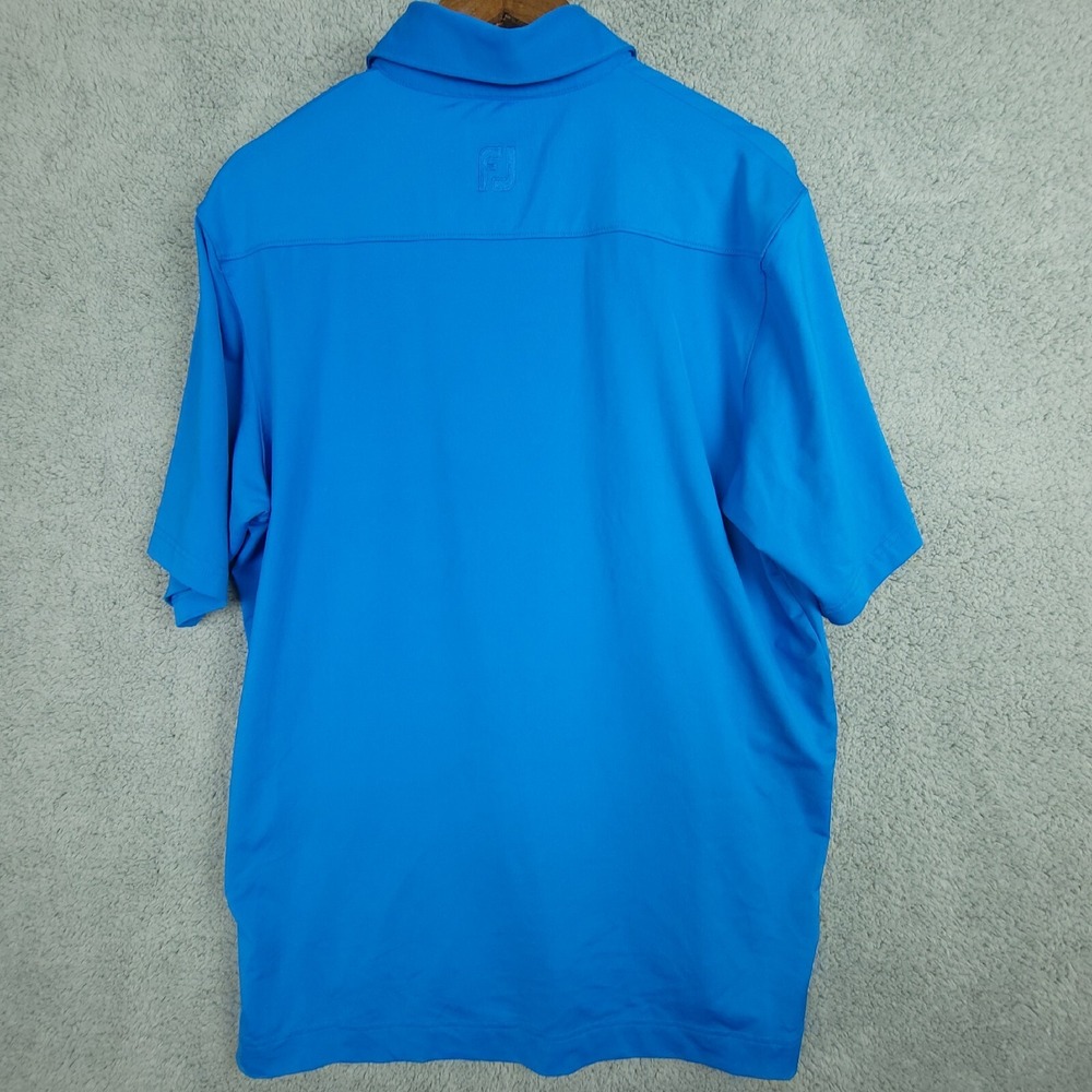 Footjoy FJ Golf Polo Shirt Mens Large Blue‎ Performance Stretch Short Sleeve - Picture 6 of 7